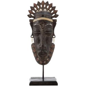 BigBuy Home Afrikansk Dame Figur i Harpiks 22 x 16 x 57 cm