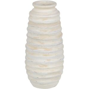 BigBuy Home Flødefarvet Keramisk Vase 16 x 16 x 40 cm