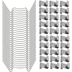 100 stk drivhusclips til glas, rustfrit stål drivhusvinduesclips Glasrudebeslag