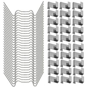 100 stk drivhusclips til glas, rustfrit stål drivhusvinduesklemmer Glasrude Fixin