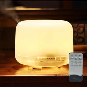 500ml USB-befugter Aroma Diffuser Husholdning Stor Kapacitet Befugtende Farverig Natlampe Brød Aroma Diffuser 4-Warm LightPlug