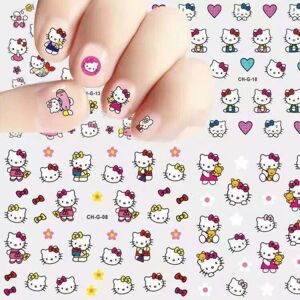 Sød tegneserie Nail Art 3d Hello-kitty Nail Art selvklæbende negl