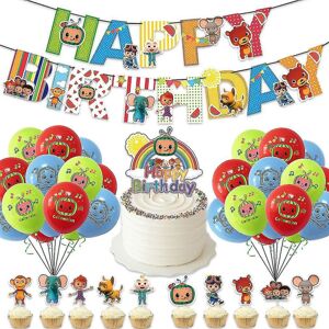 33 stk Cocomelon tillykke med fødselsdagen balloner sæt 12 tommer farverig