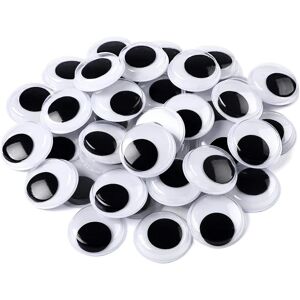 200 stykker (20 mm) Wiggle Eyes Selvklæbende Sort Hvid Googly Eyes Til gør-det-selv-håndværk dekoration