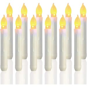 12st Flameless Led Taper Candle Lights, batteridrevet Harry Potter flyvende lys til fest, julekorationer