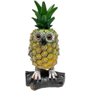 GGNO Ananas ugle dekoration, sjov harpiks kunst statue skulptur,