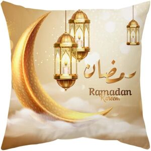 2 stk ramadan pudebetræk dekoration mubarak kareem eid mubarak 45*45 cm