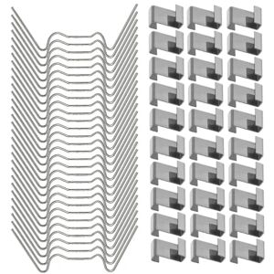 100 stk drivhusclips til glas, rustfrit stål drivhusvinduesklemmer Glasrudebefæstelsesclips
