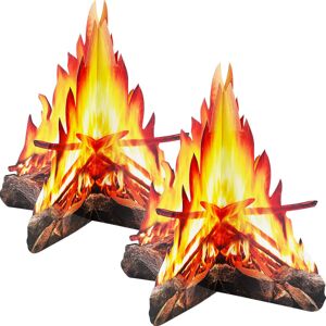 12 tommer højde kunstig brand 3D falsk flamme papir flamme fakkel ind