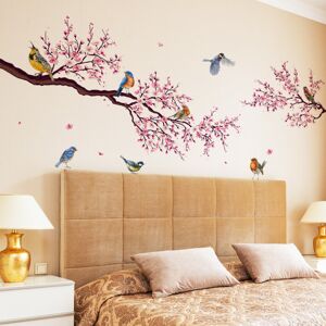 Et sæt wallstickers fugle blomstergrene wallsticker wall de