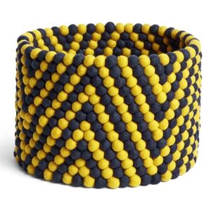 HAY Bead Basket Ø: 40 cm - Yellow Chevron