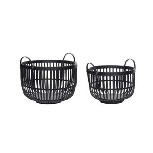 Hübsch Alchemy Kurve 2 stk. H: 26 cm - Sort Rattan