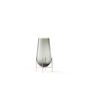 Audo Copenhagen Échasse Vase S H: 28 cm - Brass / Green Smoked Glass