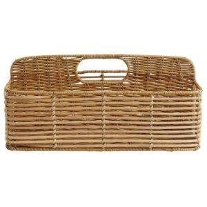 Nordal ZADAR Rattan Holder 2 Dividers 36x23 cm - Nature