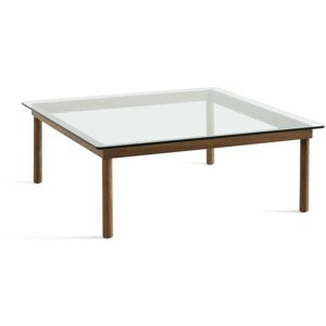 Hay Kofi Table 100x100 cm - Solid Walnut / Clear Glas