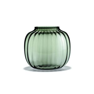 Holmegaard Primula Oval Vase H: 17,5 cm - Smoke