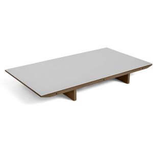 Hay CPH 30 Extendable Leaf 50x90 cm - Lacquered Walnut/Pebble Grey Linoleum