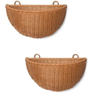 Ferm Living Braided Wall Pockets Sets of 2 B: 45 cm - Natural