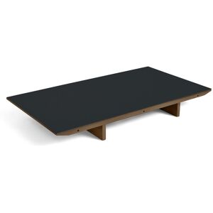 HAY CPH 30 Extendable Leaf 50x90 cm - Lacquered Walnut/Dark Grey Linoleum