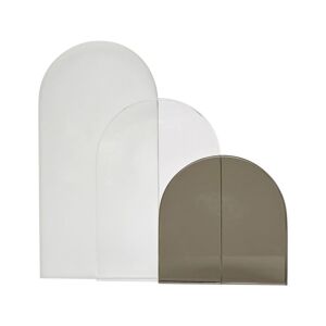 Hübsch Triple Arch Bookend L: 20 cm - Clear/Smoked