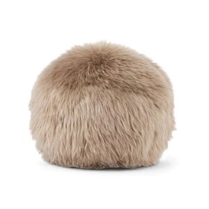 Natures Collection Angelite Round Cushion New Zealand Sheepskin Long Wool Ø35 cm - Taupe