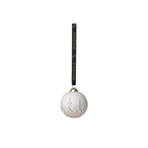 Frederik Bagger Crispy Christmas Porcelain Ball Ø: 6,5 cm - Hvid/Guld