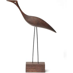 Warm Nordic Beak Bird Tall Heron 19x36 cm - Røget Eg