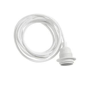 Oyoy Living OYOY Fabric Cord With Socket L: 300 cm - White