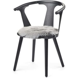 Natures Collection New Zealand Sheepskin Seat Cover Long Wool Round Ø: 38 cm - Light Grey OUTLET