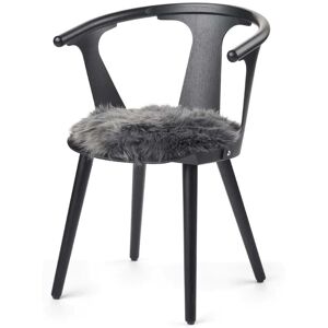 Natures Collection New Zealand Sheepskin Seat Cover Long Wool Round Ø: 38 cm - Steel OUTLET