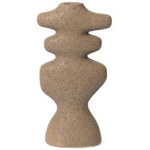 Ferm Living Yara Candle Holder Large H: 19,5 cm - Dark Sand