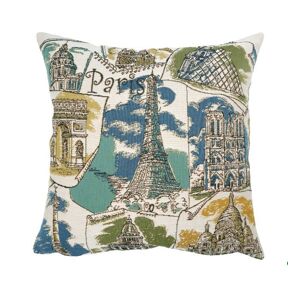 Poulin Design Paris Pude 45x45 cm - Paris Mon Amour Bleu