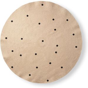 ferm LIVING - Jute Carpet Large Black Dots