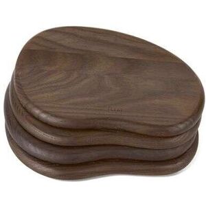 ferm LIVING - Cairn Butter Boards Set of 4 Dark Brown