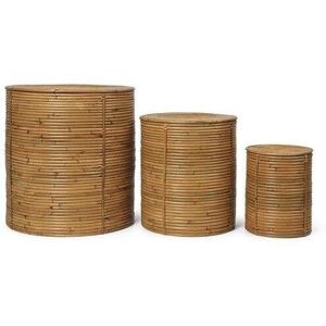 ferm LIVING - Column Storage Set of 3 Natural Stained