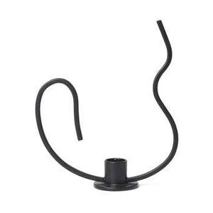 ferm LIVING - Valse Candle Holder Low Black