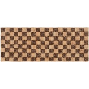 ferm LIVING - Check Wool Jute Runner 70x180 Coffee/Natural