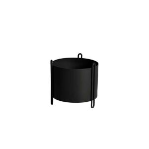 Woud - Pidestall Planter Small Black