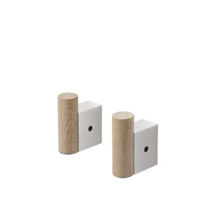 Muuto - Attach Coat Hook Set of 2 Oak/Aluminum