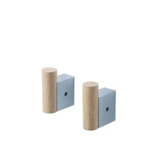 Muuto - Attach Coat Hook Set of 2 Oak/Pale Blue