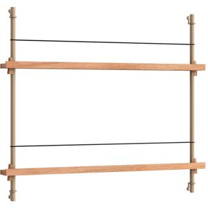 Moebe - Magazine Shelving Oak/Warm Grey