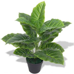 vidaXL kunstig taro-plante med potte 45 cm grøn