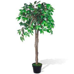 vidaXL Kunstig Plante Ficus Træ med Potte 110 cm