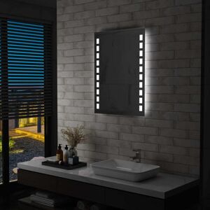 vidaXL badeværelsesspejl med LED 60 x 80 cm