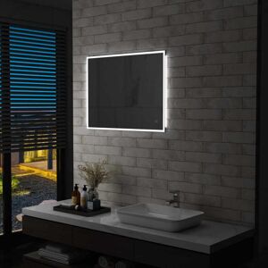 vidaXL badeværelsesspejl LED m. touch 80 x 60 cm