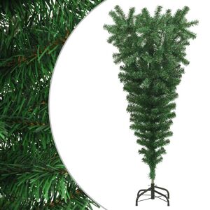 vidaXL omvendt kunstigt juletræ med fod 150 cm grøn