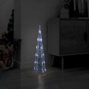 vidaXL dekorativ LED-lyskegle 60 cm akryl koldt hvidt lys