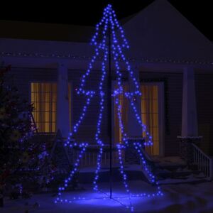 vidaXL kegleformet juletræ 143x250 cm 360 LED'er indendørs/udendørs