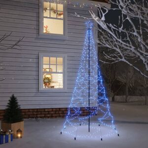 vidaXL juletræ med metalstolpe 500 lysdioder LED 3 m blå