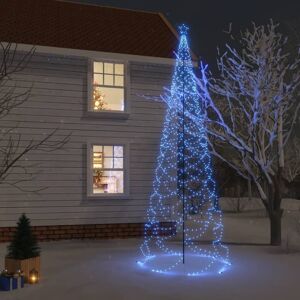 vidaXL juletræ med metalstolpe 1400 lysdioder LED 5 m blå
